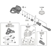 Shimano Pd-R7000 Pedal Axle Assembly Right Hand Spares & Accessories